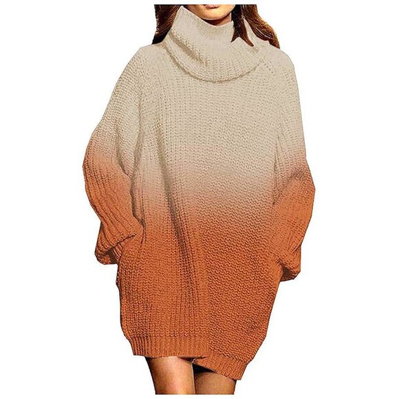 Strickpullover Longpullover Orange Walmart Women's Hoodie Clothing